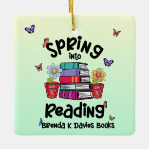 Spring in Reading Brenda K Davies Books Keramikornament