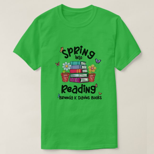 Spring in Reading Brenda K Davies Books T-Shirt (Design vorne)