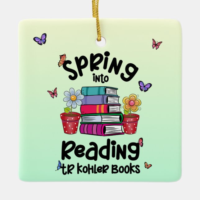 Spring in Reading TR Kohler Bücher Keramikornament (Vorderseite)