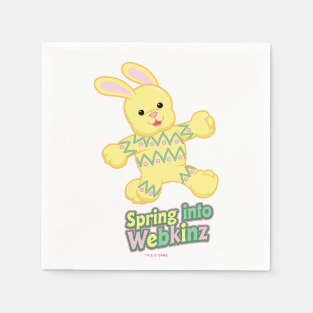 Spring in Webkinz ein! Serviette (Vorderseite)
