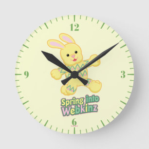 Spring Into Webkinz! Runde Wanduhr