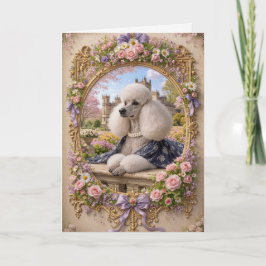 Spring Is In The Air, Poodle Blank Card Karte