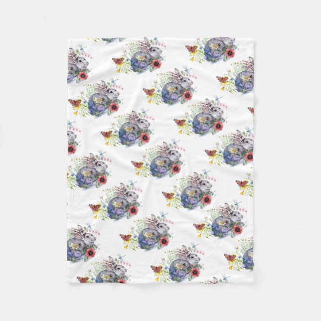 Spring Jackalope Fleecedecke (Vorderseite)