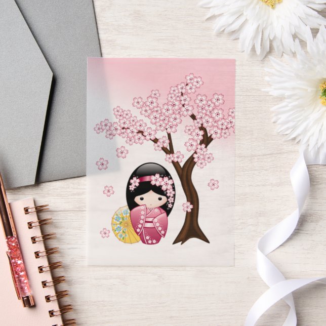 Spring Kokeshi Doll Niedlich Japanisch Geisha Beil (Hochzeit)