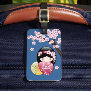Spring Kokeshi Doll - Niedliches japanisches Geish Gepäckanhänger