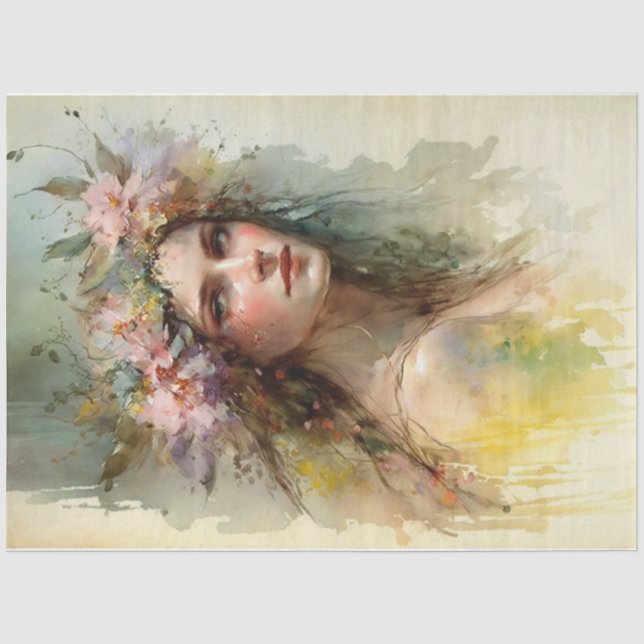 Spring Lady Tissue Paper Seidenpapier (Vorderseite)
