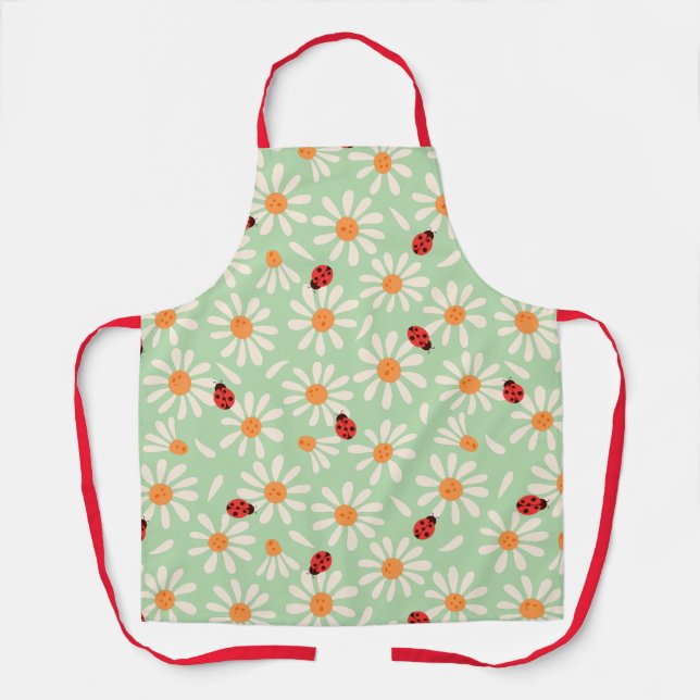 Spring Ladybugs and Daisies Mom Apron Schürze (Vorderseite)