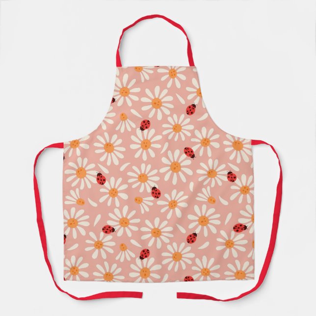 Spring Ladybugs and Daisies Mom Apron Schürze (Vorderseite)