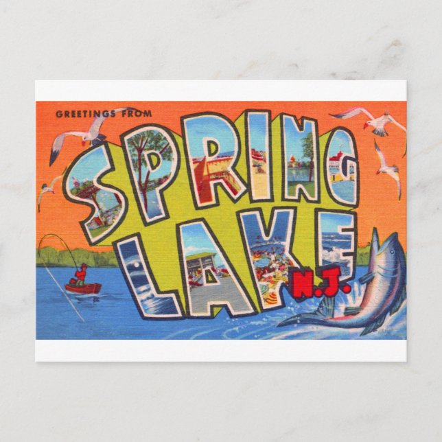 Spring Lake N.J. Vintage Travel Postcard Postkarte (Vorderseite)