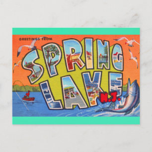 Spring Lake N.J. Vintage Travel Postcard Postkarte