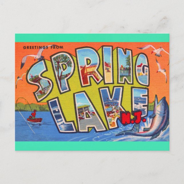 Spring Lake N.J. Vintage Travel Postcard Postkarte (Vorderseite)