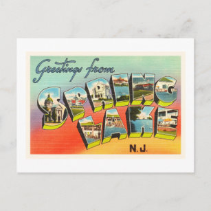 Spring Lake New Jersey NJ Vintage Travel Postcard- Postkarte