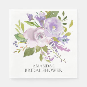 Spring Lavendel Blumendusche Papier Napkins Serviette