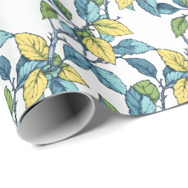 Spring Leaves Botanical Wrapping Paper Geschenkpapier