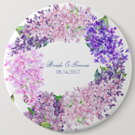 Spring Lilac Blume Blossom-Floral Wedding Button