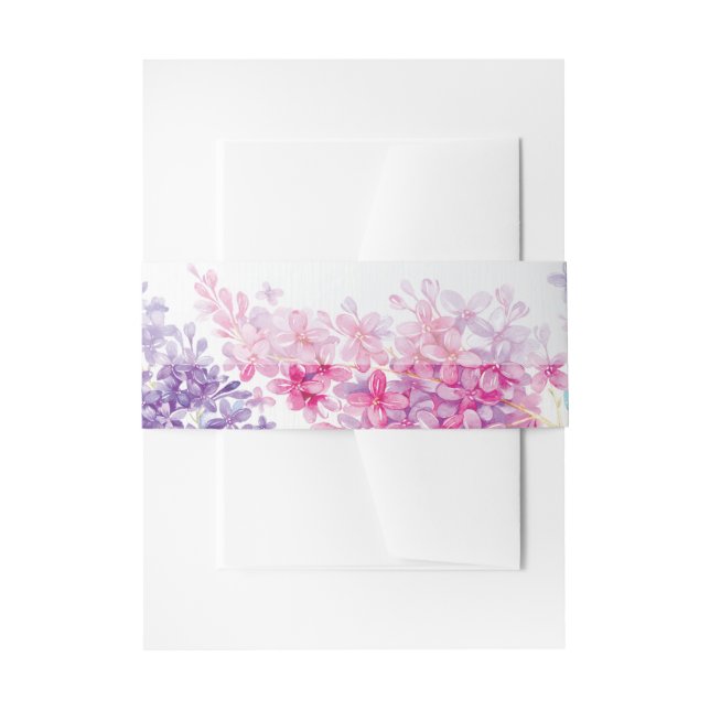 Spring Lilac Blume Blossom-Floral Wedding Einladungsbanderole (Vorderseite Beispiel)