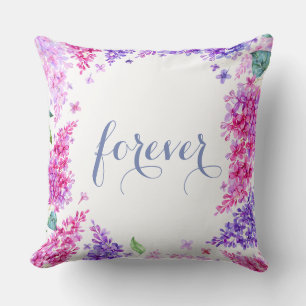 Spring Lilac Blume Blossom-Floral Wedding Forever Kissen
