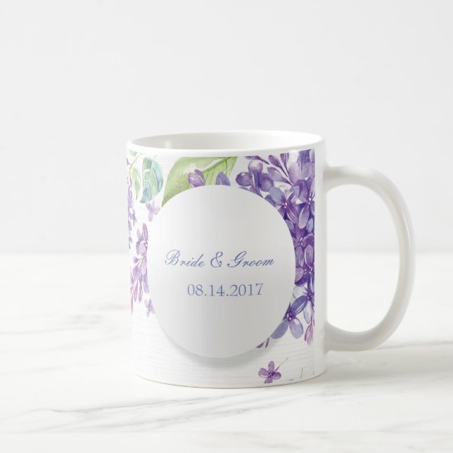Spring Lilac Blume Blossom-Floral Wedding Kaffeetasse (Rechts)