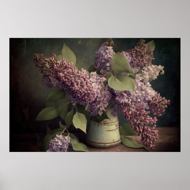 Spring Lilacs Still Life Poster - Download möglich (Vorne)