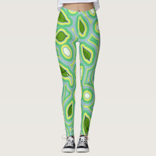 Spring Lily Muster in Sky Blue, Butter Yellow und Leggings