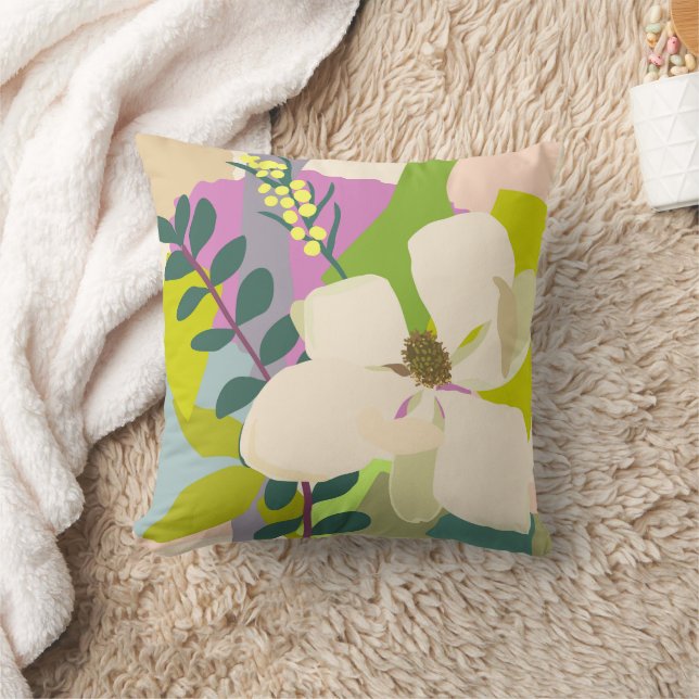 Spring Magnolia Color Blocks Florist Kissen (Decke)