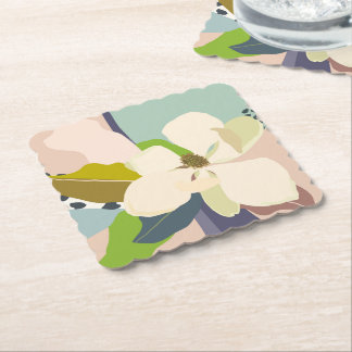 Spring Magnolia Color Blocks Florist  Untersetzer