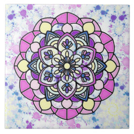 Spring Mandala A Keramik Tile Fliese