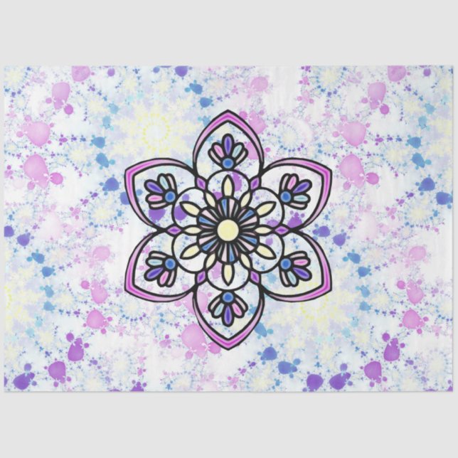Spring Mandala B Tissue Paper Seidenpapier (Vorderseite)