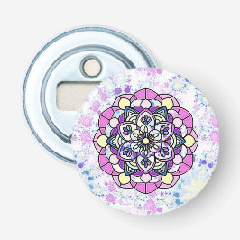 Spring Mandala Button Bottle Opener Flaschenöffner