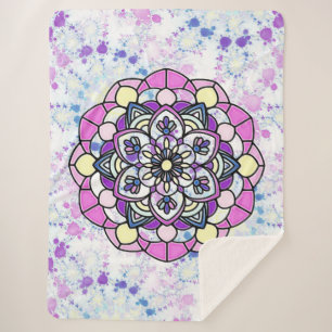 Spring Mandala Sherpa Blanket Sherpadecke