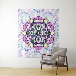 Spring Mandala Tapestry Wandteppich