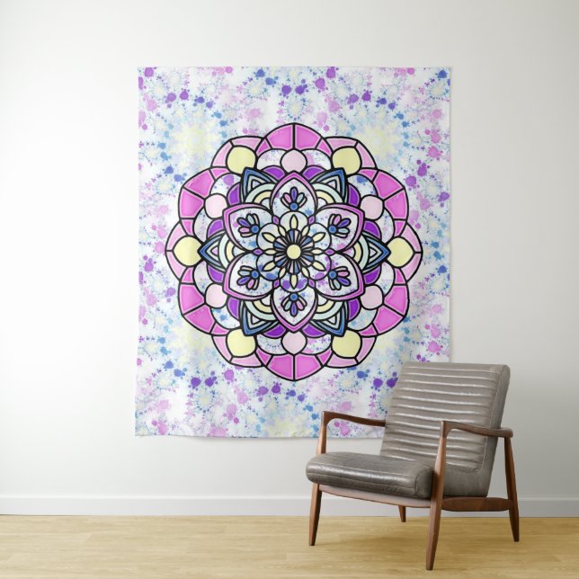 Spring Mandala Tapestry Wandteppich (Beispiel)
