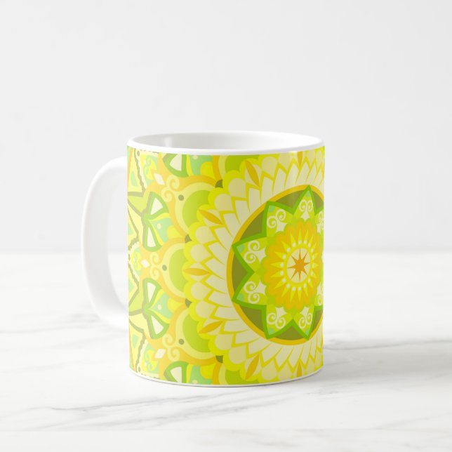 Spring Mandala Tasse (Vorderseite Links)