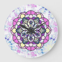 Spring Mandala Wall Clock