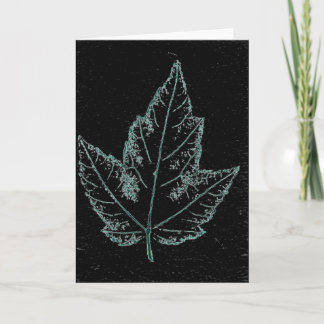 "Spring Maple on Black" Country Grußkarte Karte