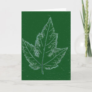 "Spring Maple on Green" Country Grußkarte Karte