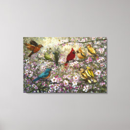 Spring Meet: Colorful Songbirds Bird Lovers Gifts Leinwanddruck