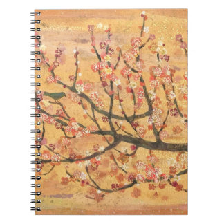 Spring Melody: Plum Blossom & Bush Warbler Notizblock