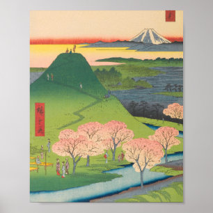 Spring Mt Fuji Vintage Ukiyo-e Japanische Kunst Poster