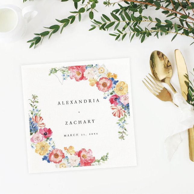 Spring Multi Color Florals Napkins Serviette (Von Creator hochgeladen)