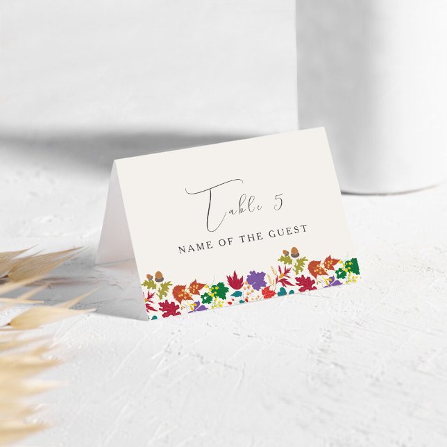 Spring Mustard Meadow Flower Wedding Place Card Tischnummer (Von Creator hochgeladen)