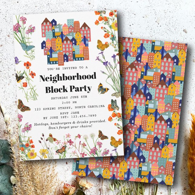 Spring Neighborhood BBQ Block Party Einladung (Spring Neighborhood BBQ Block Party Invitation)