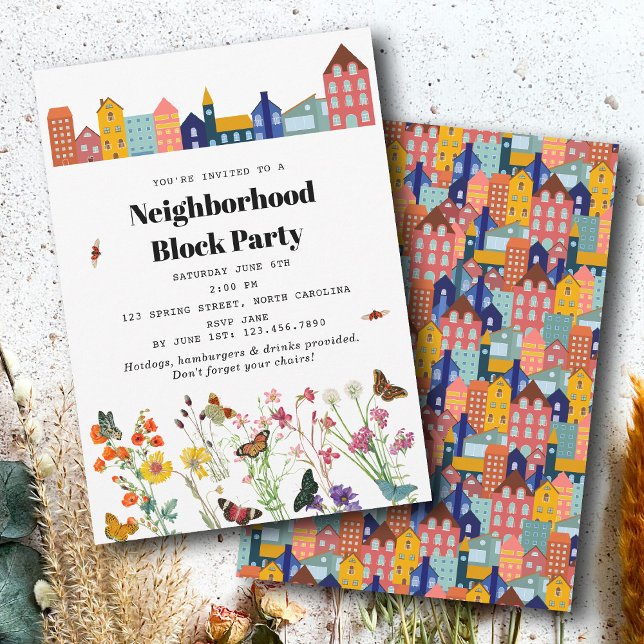 Spring Neighborhood BBQ Block Party Einladung (Spring Neighborhood BBQ Block Party Invitation)
