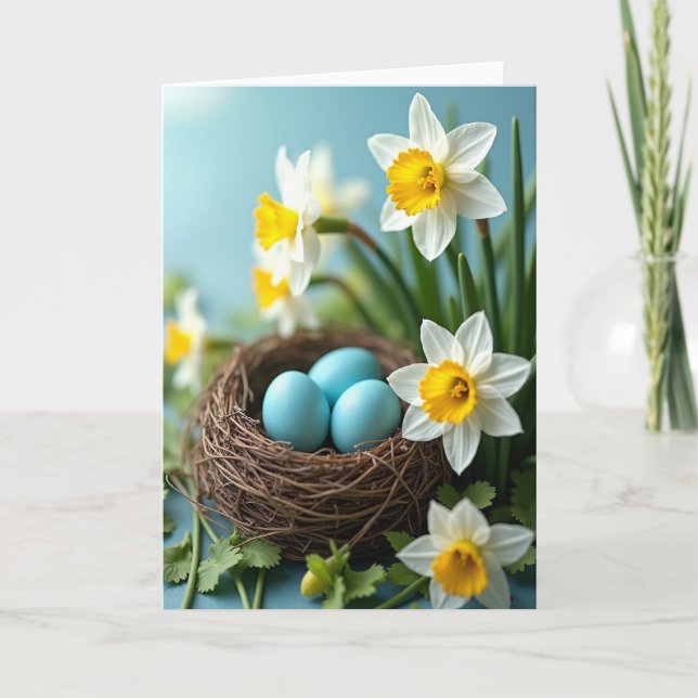 Spring Nest Egg Bloom Art Card Karte (Vorderseite)