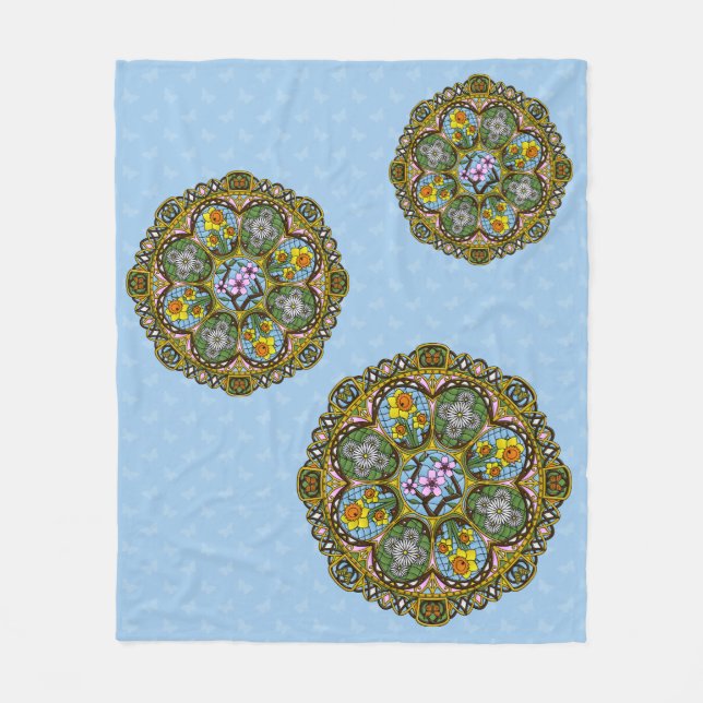 Spring Nouveau Fleece Blanket (Vorderseite)