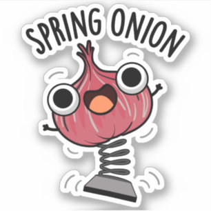 Spring Onion Funny Veggie Puns Aufkleber