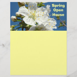 Spring Open House Flyer Paper Create Flyers
