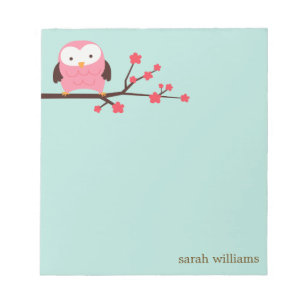 Spring Owl Notepad Notizblock