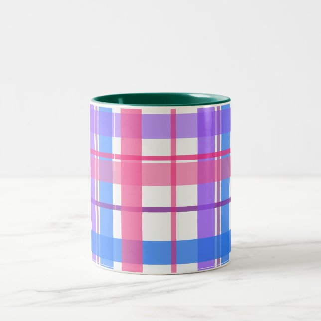Spring Pastel Karierte Tasse (Mittel)