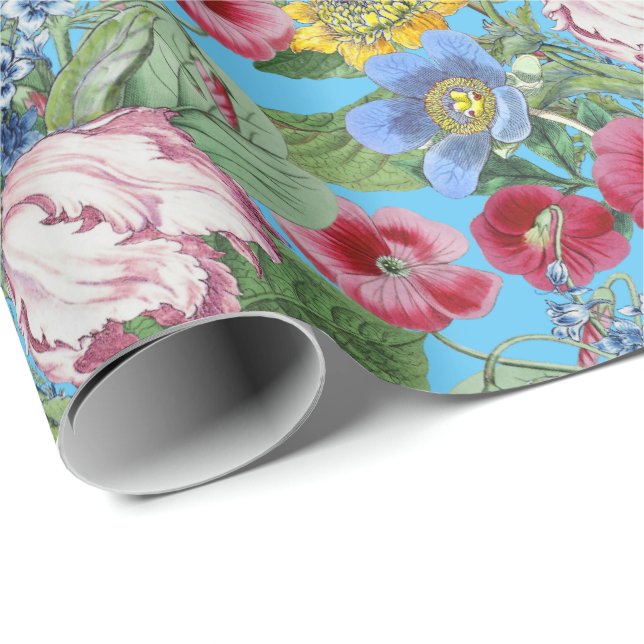 Spring Peonings Blume Garden Geschenkpapier (Rolleneckpunkt)